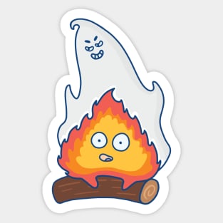 Fire & A Smokey Ghost Sticker